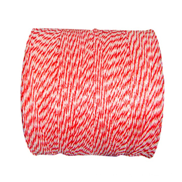 Red and white fio eletro plastico 500MT plastic electric wire for cattle sheep fencing